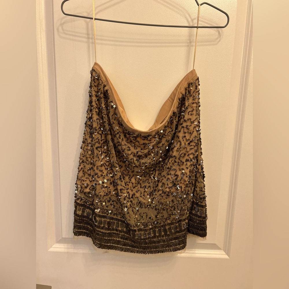 Zara Embroidered Beaded Skirt Size L